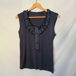Boss Hugo Boss Navy Blue Sleeveless Top sz M‎